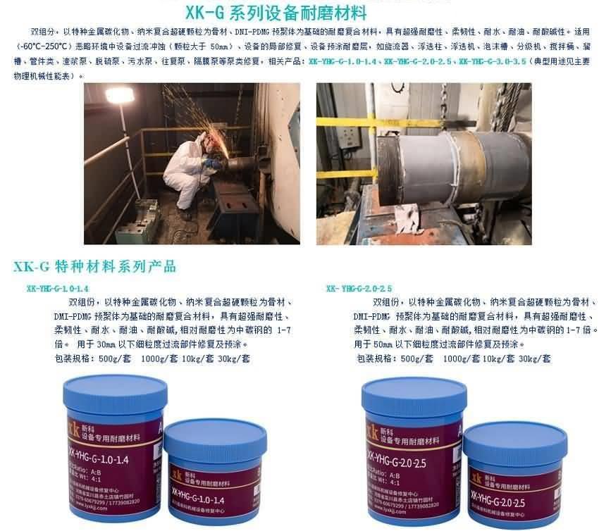 XKG納米材料系列設備耐磨防腐涂層
